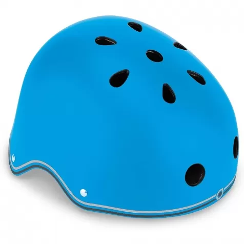 globber - caschetto primo light con luci xs/s (48-53cm) - blu cielo