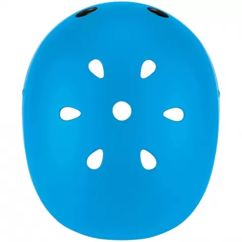 globber - caschetto primo light con luci xs/s (48-53cm) - blu cielo