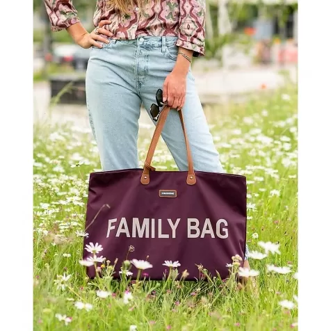family bag - borsa weekend - 55 x 18 x 40 cm - melanzana