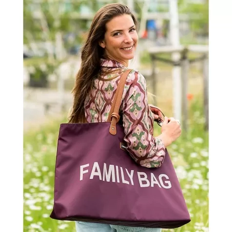 family bag - borsa weekend - 55 x 18 x 40 cm - melanzana