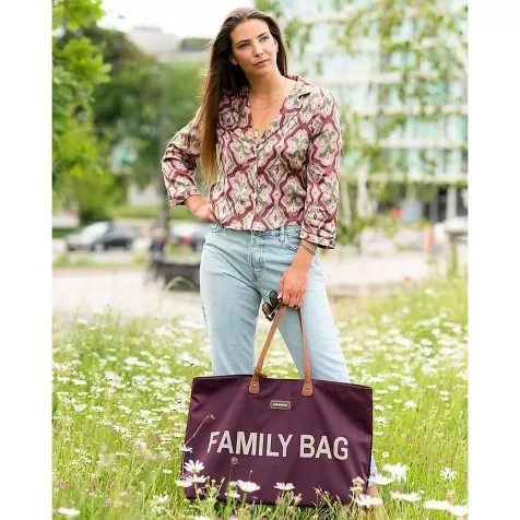 family bag - borsa weekend - 55 x 18 x 40 cm - melanzana