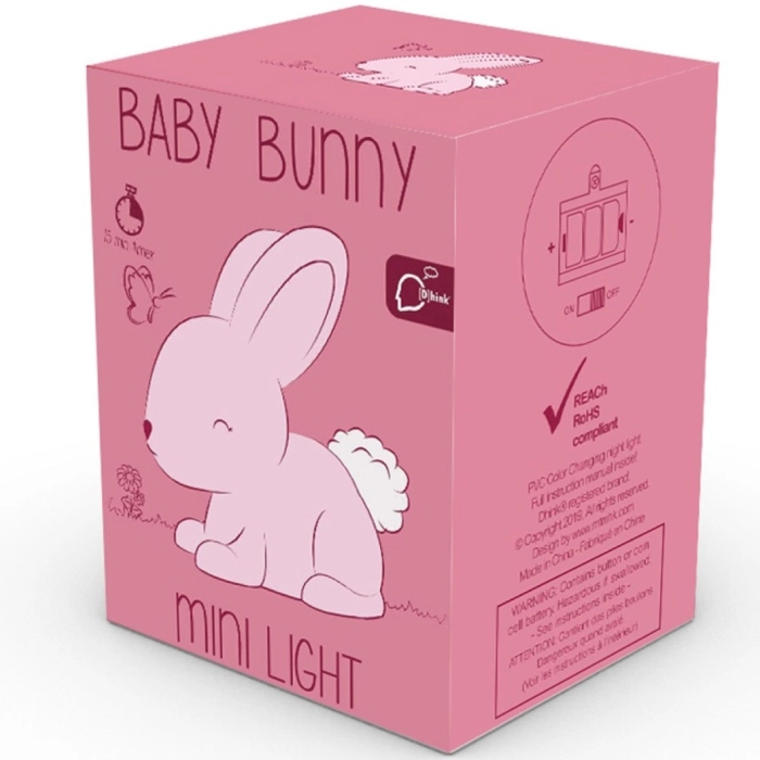 bunny rosa - mini luce notturna