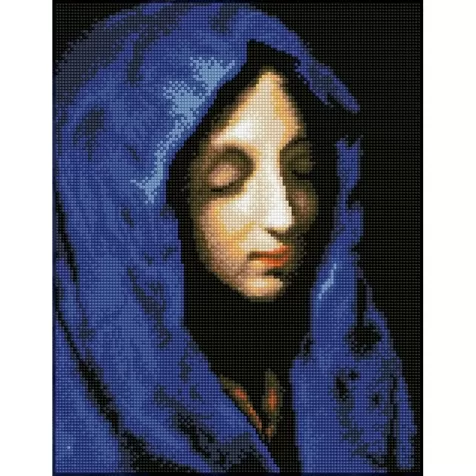 madonna blu (carlo dolci) - diamond dotz simply ddr007 35x45cm