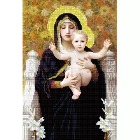 la vierge au lys ( w. bougueray) - diamond dotz simply ddr.008 42x62cm