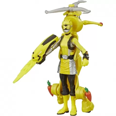 power rangers - yellow ranger e morphin jax beastbot - personaggi 15cm