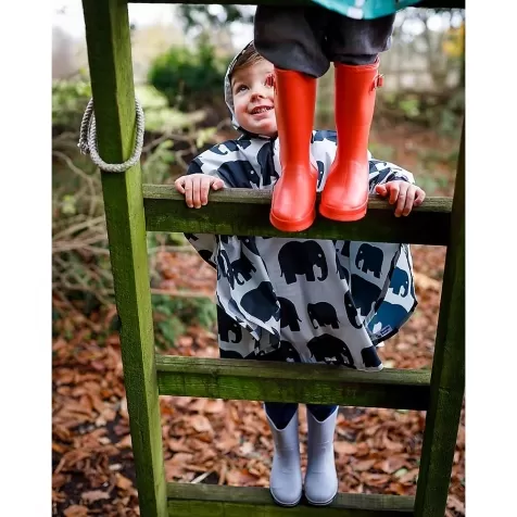 poncho per bambini - elefanti - 100 % impermeabile