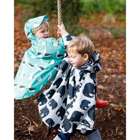 poncho per bambini - elefanti - 100 % impermeabile