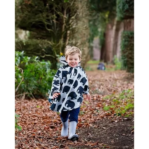 poncho per bambini - elefanti - 100 % impermeabile