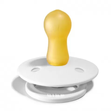 set di 2 ciucci colour - nero e bianco - tettarella in gomma naturale - made in denmark - con mascherina rotonda e tettarella - senza bpa, pvc e ftalati 0-6 mesi