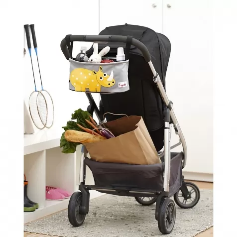 portaoggetti per passeggino - rinoceronte - si adatta a qualunque passeggino!: 2
