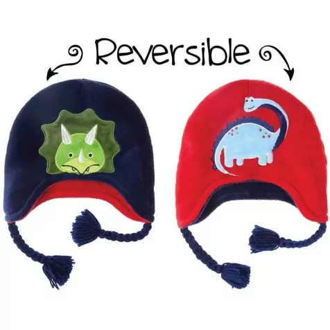 FLAP JACK KIDS Cappello Reversibile Bambino In Pile Dinosauro 6 Mesi - 3  Anni a 19,99 €