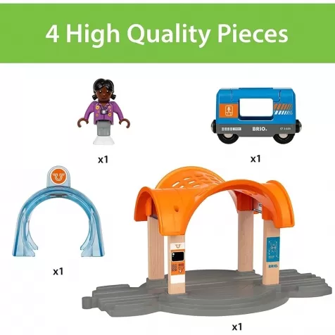 stazione ferroviaria con tunnel azione smart tech sound