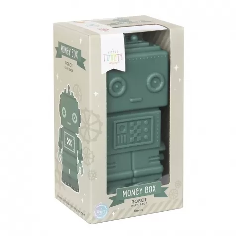 salvadanaio - robot - salvia scuro