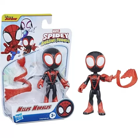 marvel spidey e i suoi fantastici amici - miles morales spiderman 10cm