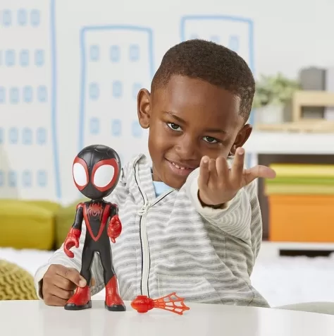 marvel spidey e i suoi fantastici amici - miles morales spiderman mega 25cm