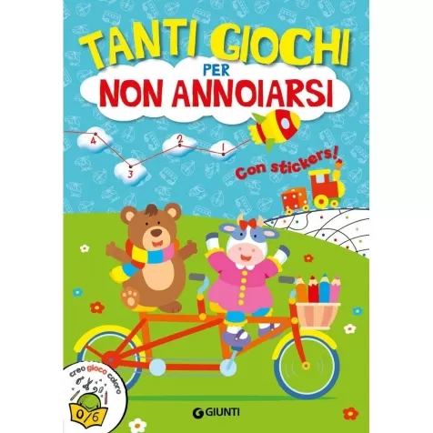 tanti giochi per non annoiarsi. con adesivi