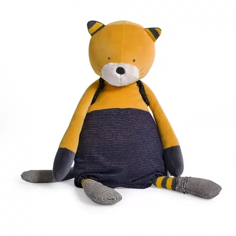 peluche gigante - il gatto giallo lulu 59 cm - les mustaches