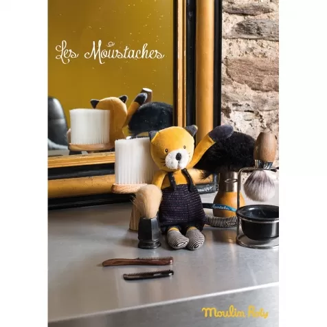 peluche gigante - il gatto giallo lulu 59 cm - les mustaches