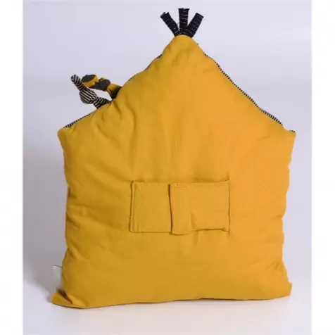 cuscino attivita - la casa giallo ocra - les mustaches