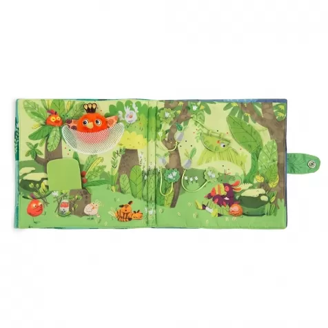 libro di stoffa attivita grande - dans la jungle: 3
