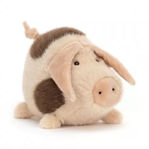 higgledy porcellino rosa a macchie di fango peluche 9cm