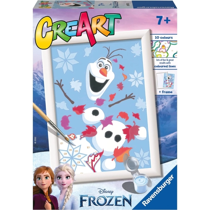 Ravensburger - CreArt Serie E: Frozen - Cheerful Olaf, Kit per Dipingere  con i Numeri, Contiene una Tavola Prestampata, Pennello, Colori e  Accessori, Gioco Creativo per Bambini 9+ Anni a 10,99 €