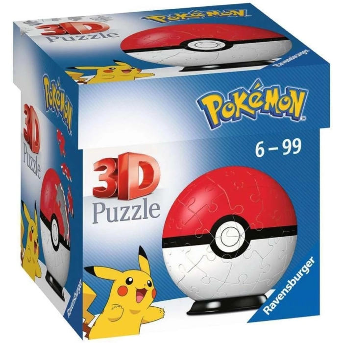 pokemon - pokeball classic - puzzle 3d