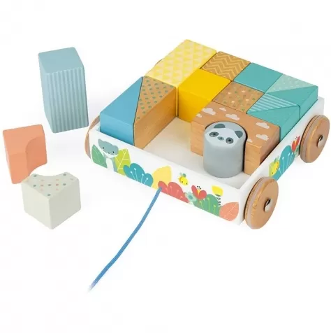 pure - carrello da trainare con cubi in legno