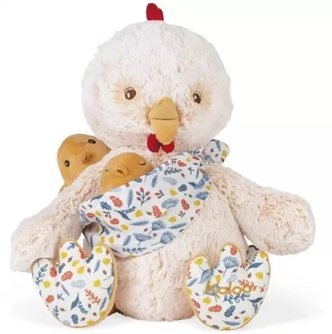 peluche papa pollo paul e il suo piccolo, 35 cm