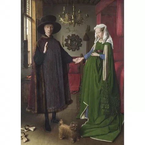 the arnolfini portrait (van eyck) - museum collection - puzzle 1000 pezzi: 2