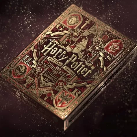 harry potter grifondoro - mazzo poker e ramino dorso rosso