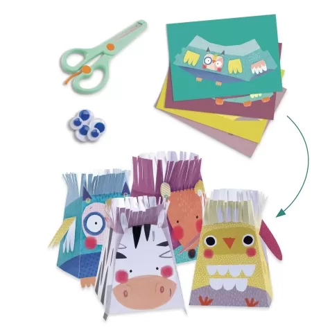 gli animali e le loro casette - kit creativo con 6 attivita