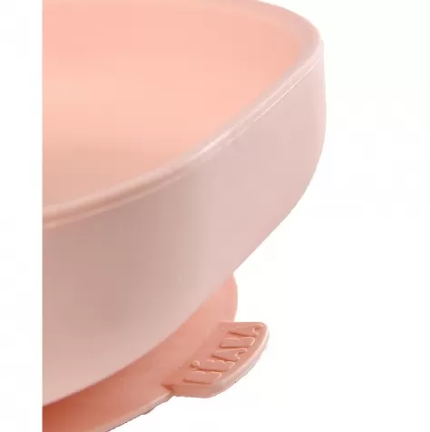 piatto con ventosa - silicone - rosa