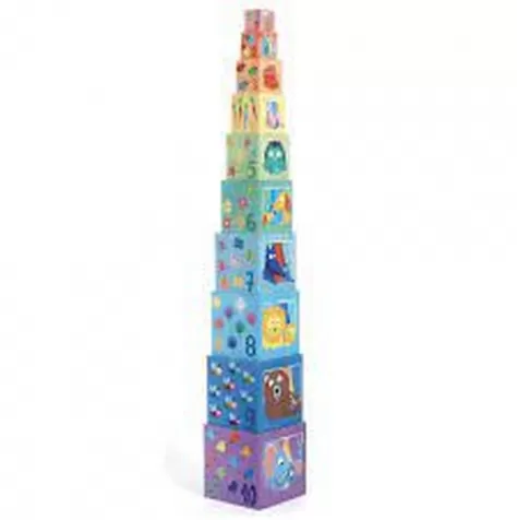 piramide cubi impilabili - arcobaleno