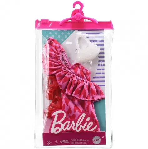 barbie doppio look - vestito cuori: 1