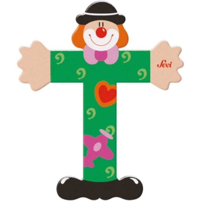 lettera t clown