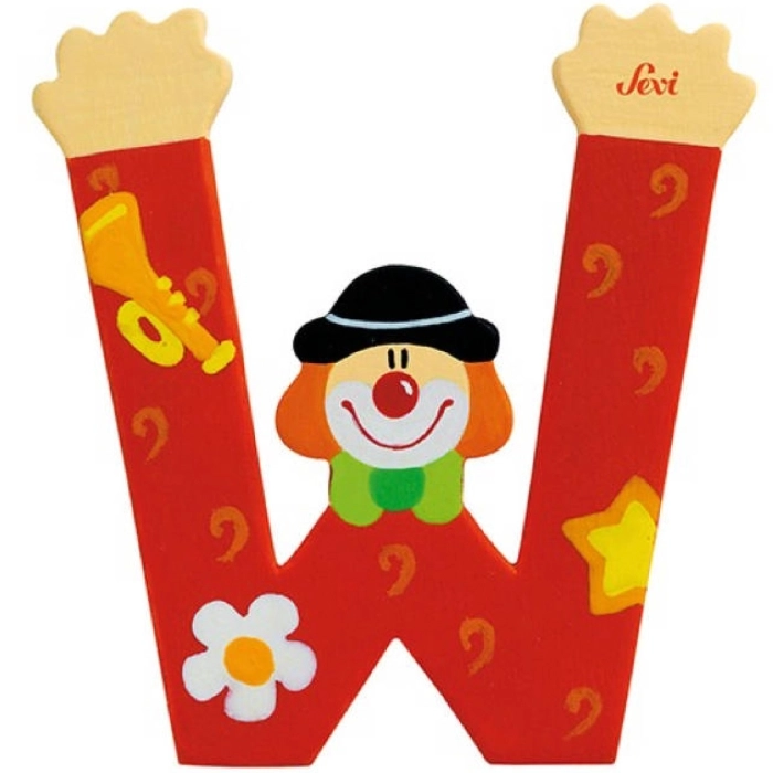 lettera w - clown