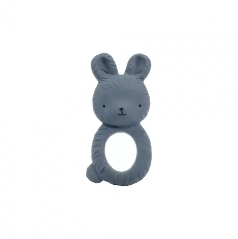 anello da dentizione - coniglietto blu - 100% gomma naturale: 1