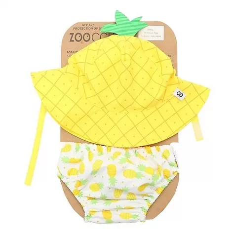 set baby costumino contenitivo + cappellino - ananas - taglia 6-12 mesi