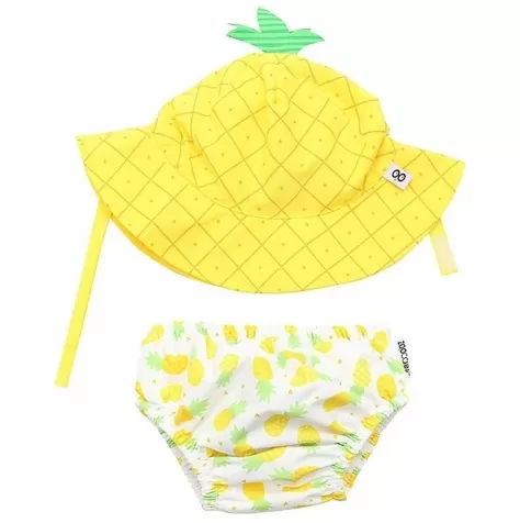 set baby costumino contenitivo + cappellino - ananas - taglia 6-12 mesi