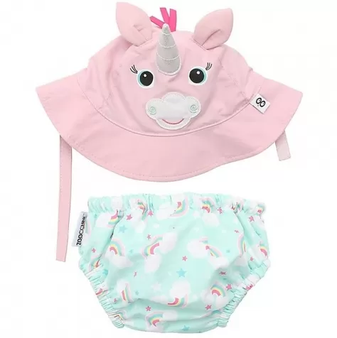 set baby costumino contenitivo + cappellino - allie l'alicorno - ufp 50+ - taglia 12-24 mesi
