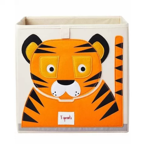 contenitore portaoggetti - tigre arancione - compatibile con scaffali ikea kallax
