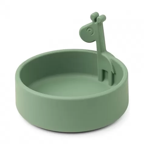 piatto anti-scivolo in silicone alimentare -peekaboo -raffi -verde: 2