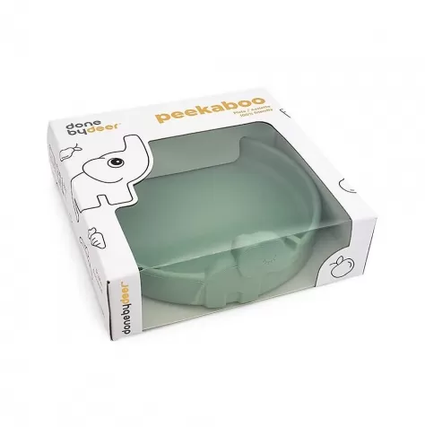 piatto anti-scivolo in silicone alimentare -peekaboo -elphee - verde: 1