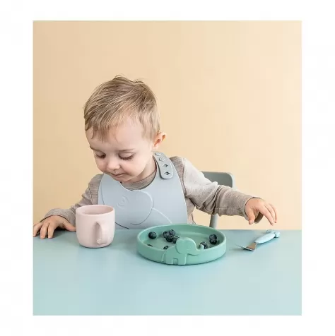 piatto anti-scivolo in silicone alimentare -peekaboo -elphee - verde: 3
