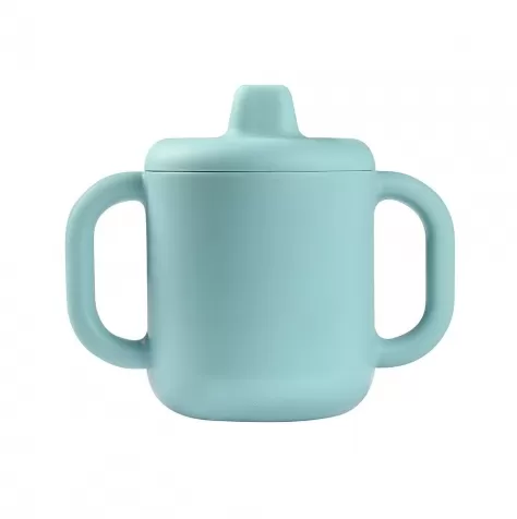 tazza con beccuccio in silicone - 170 ml - blu - per imparare a bere da soli: 3