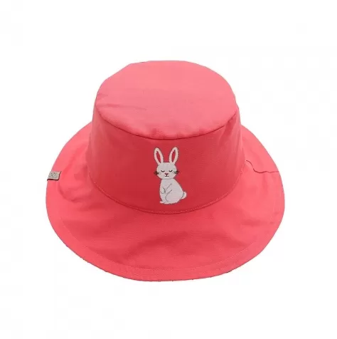 cappello estivo reversibile da colorare con pennarelli - 100% cotone - coniglietto 4-6 anni