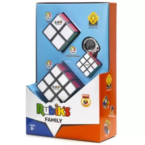 cubo di rubik - family pack con cubo 3x3x3 + cubo 2x2x2 + portachiavi 3x3x3