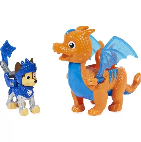 paw patrol rescue knights personaggio con cucciolo di drago