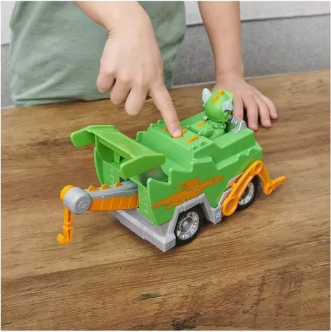 paw patrol rescue knights rocky con veicolo